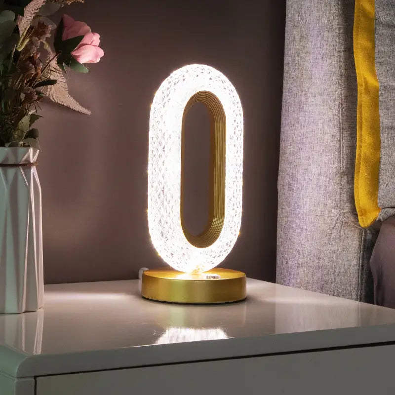 Luminária de Mesa Cristal com Toque